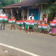 Har Ghar Tiranga Campaign organised by Tripura University in the adopted villages